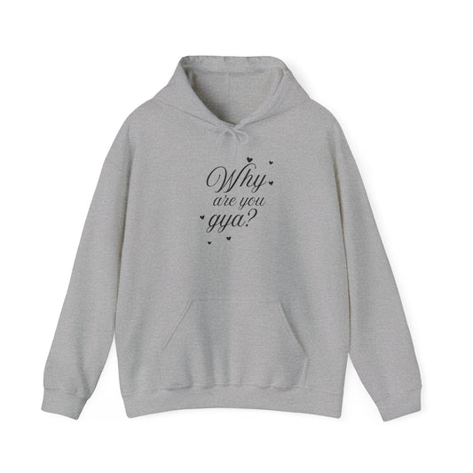 Why are you GYA? White Unisex Heavy Blend™ Hooded Sweatshirt