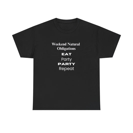 Weekend Party Vibes Unisex Heavy Cotton Tee - Eat, Party, Repeat