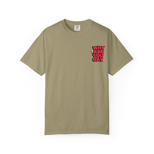 Unisex WHY ARE YOU GAY? T-Shirt, Bold Statement Tee, LGBTQ+ Pride Shirt, Fun Casual Wear, Unique Graphic Top